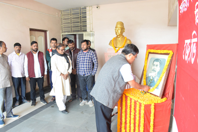 CPIM Tripura State Committee observed birth anniversary of Stalin at CPIM state headquarters in Agartala on December 21.